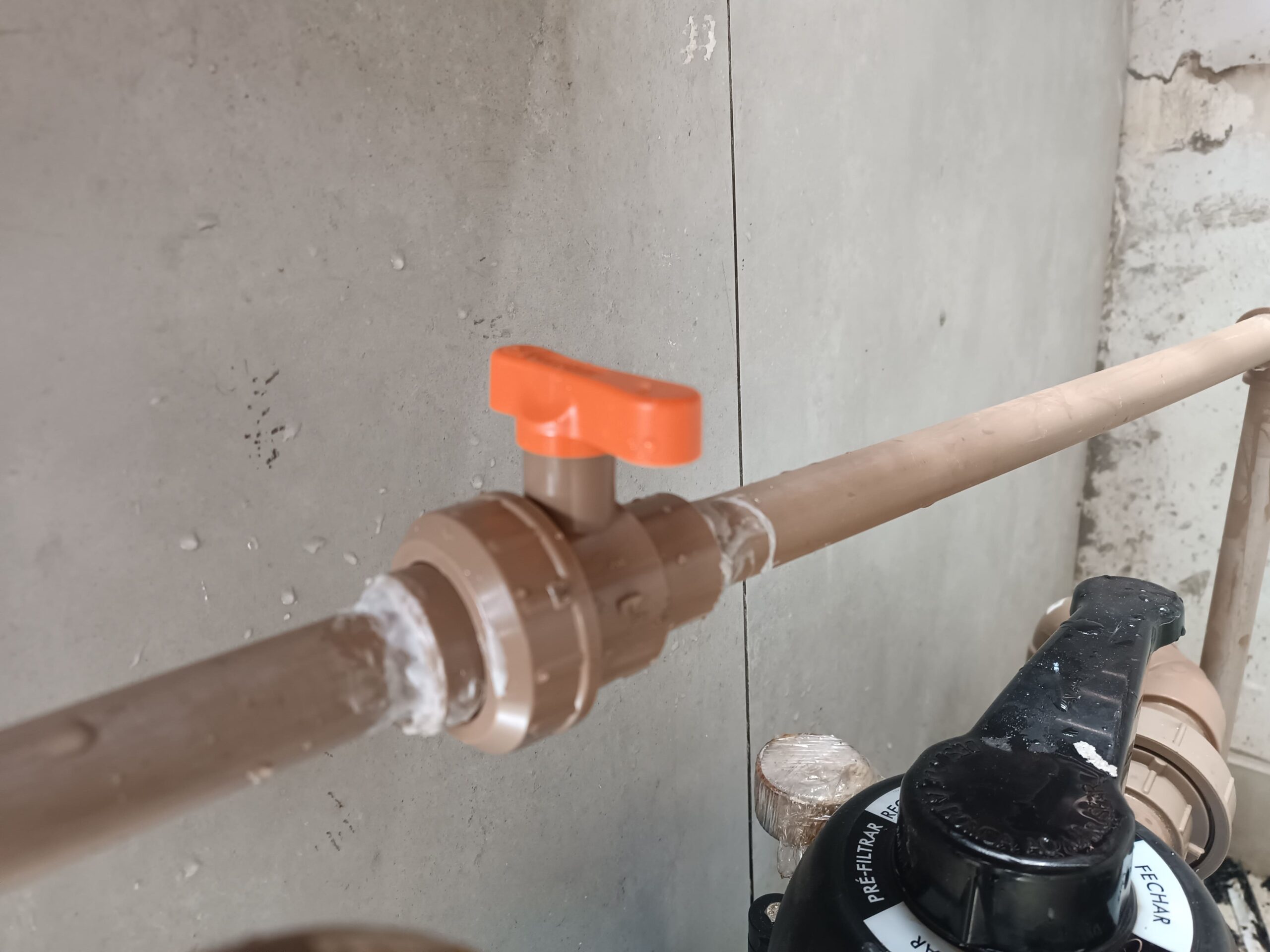 instalação hidráulica piscina